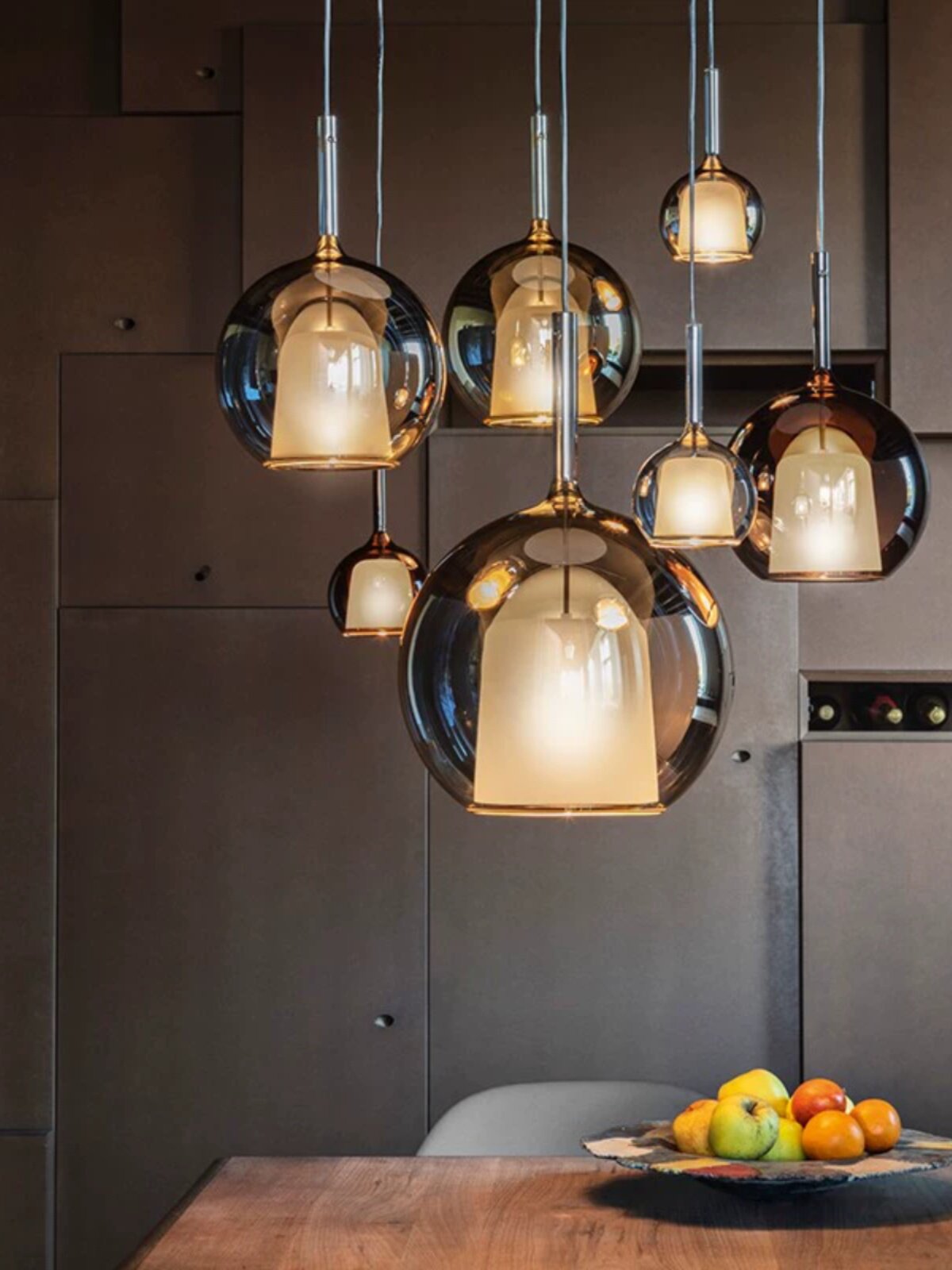 modern glass chandelier/220v LED pendant light for hotel&home