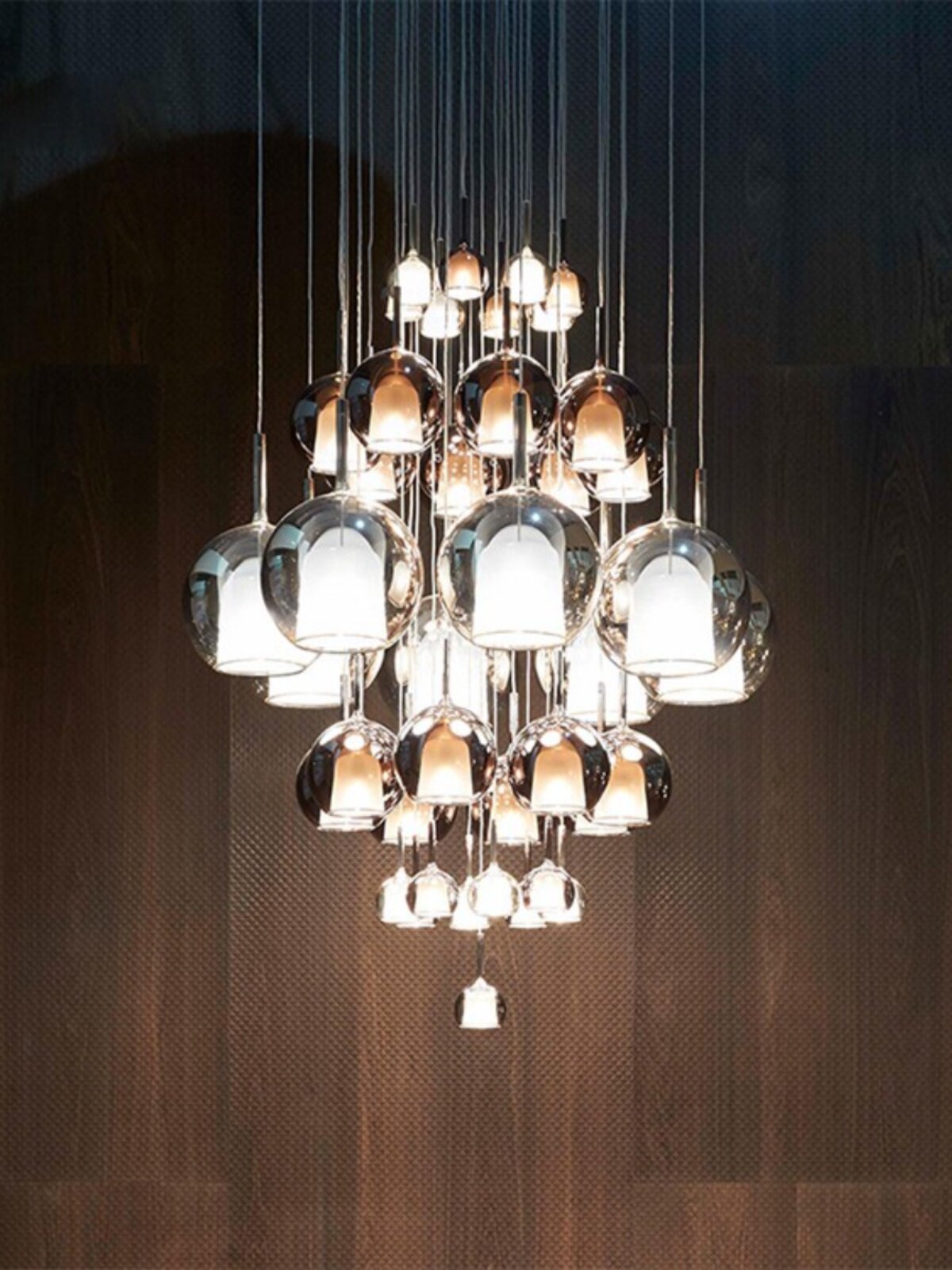 modern glass chandelier/220v LED pendant light for hotel&home