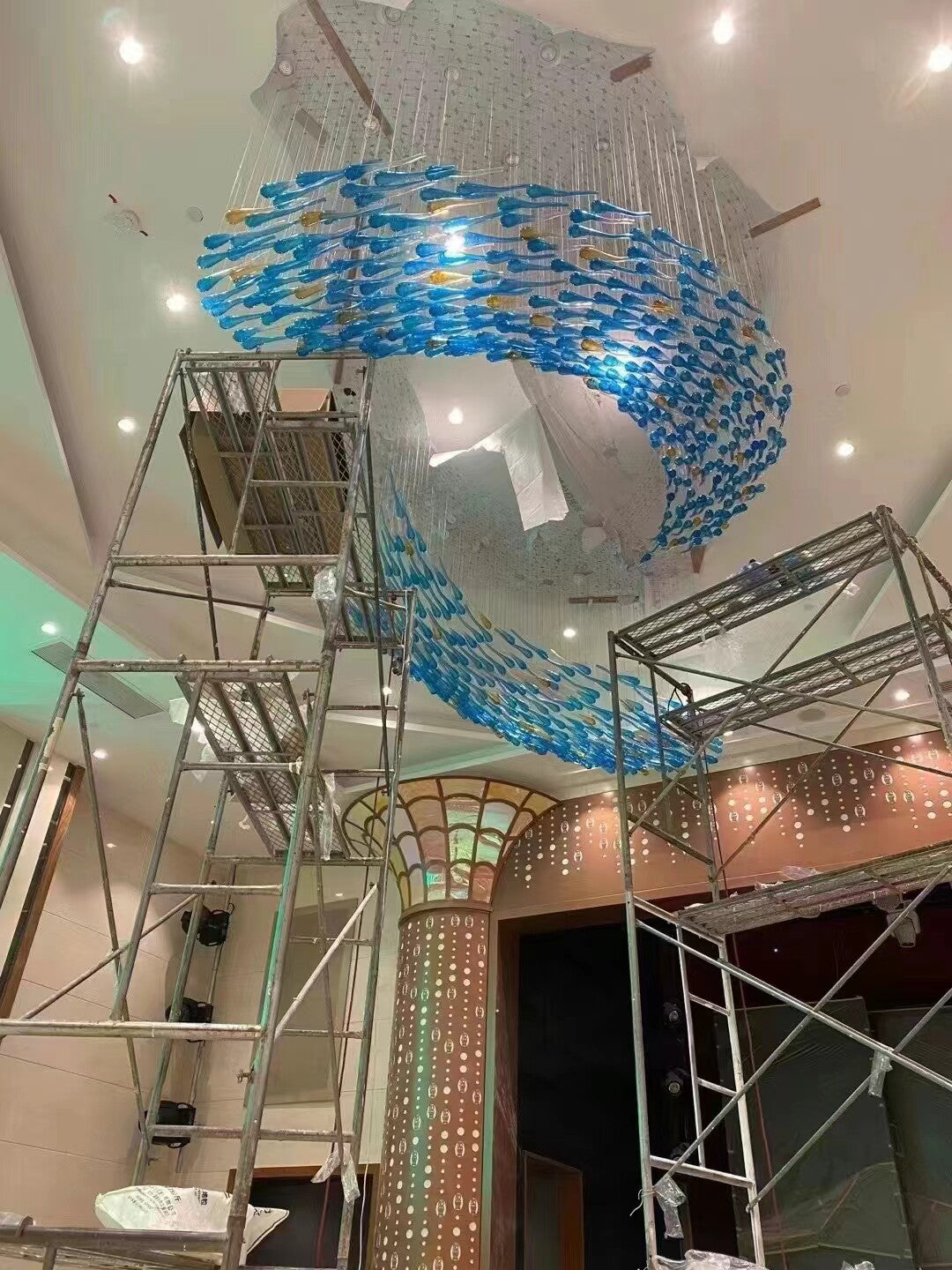 Customized Designers Glass Chandelier/220v LED Pendant Light for Hotel Lobby/Modern Style for Mock Up Room