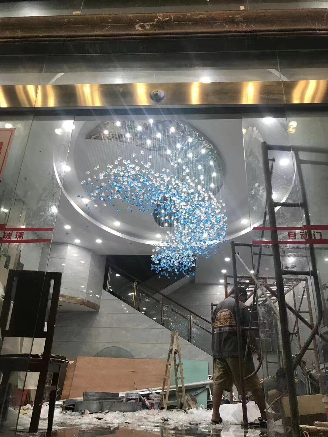 Customized Designers Glass Chandelier/220v LED Pendant Light for Hotel Lobby/Modern Style for Mock Up Room