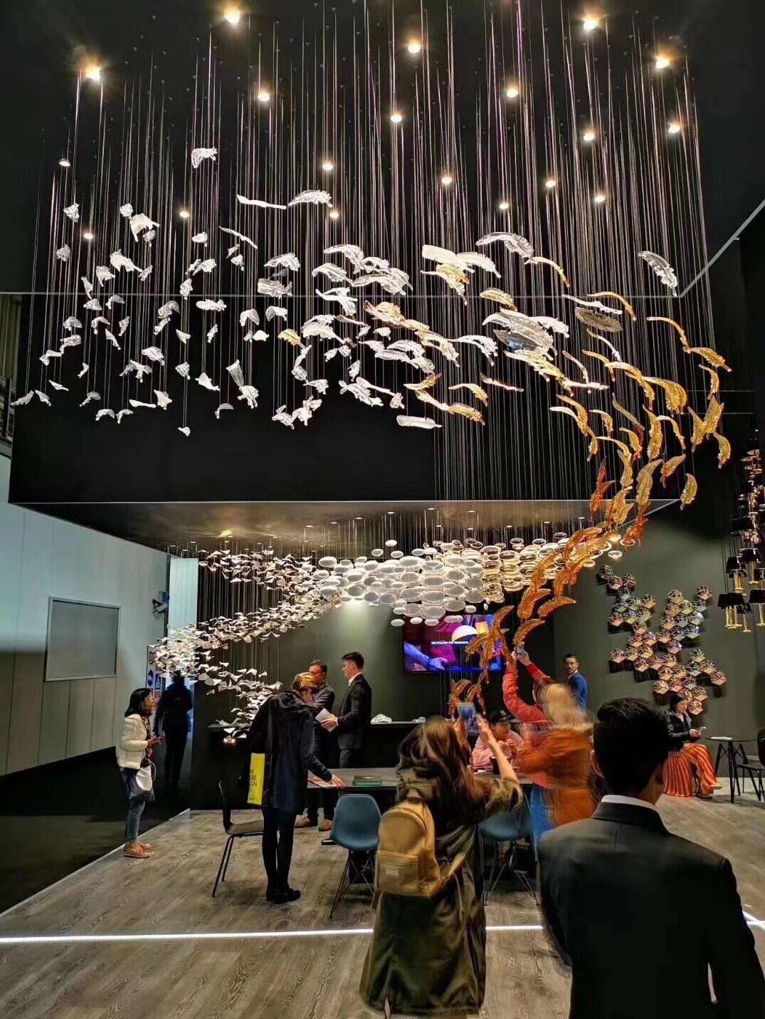 Customized Designers Glass Chandelier/220v LED Pendant Light for Hotel Lobby/Modern Style for Mock Up Room