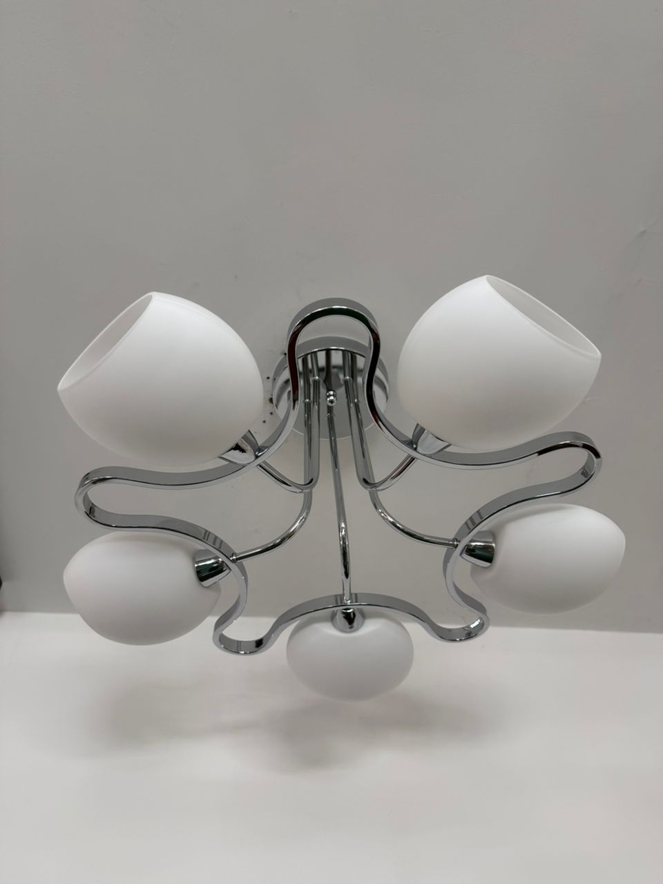 low ceilings glass chandelier/220v chrome pendant light for hotel&home/round glass ceiling light for apartment bedroom
