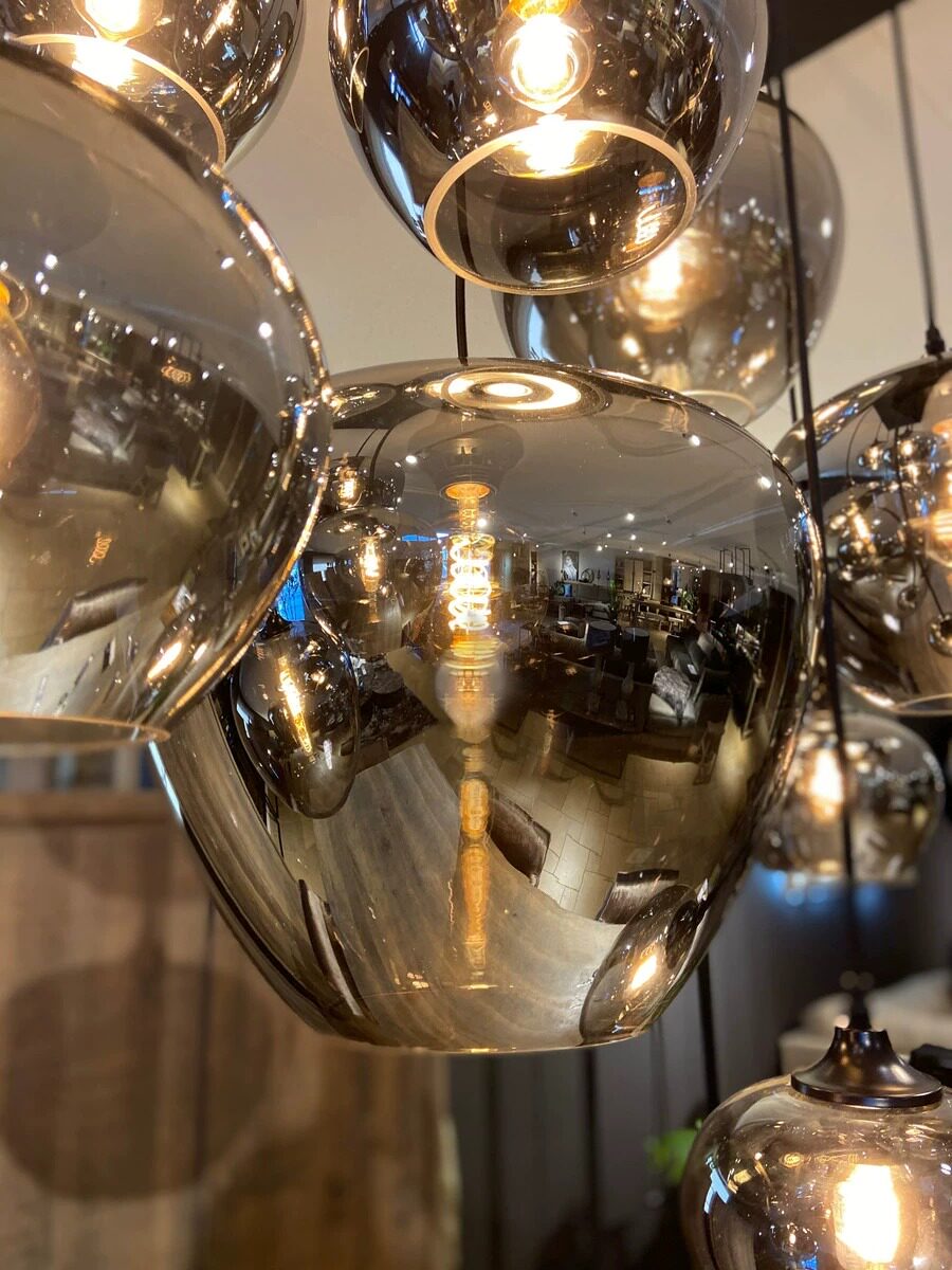 Rectangle Black Luxury Glass Chandelier/220v Glass Ball Pendant Light for Home/Modern Style for Kitchen Dining Room