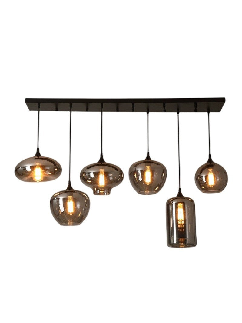 Rectangle Black Luxury Glass Chandelier/220v Glass Ball Pendant Light for Home/Modern Style for Kitchen Dining Room